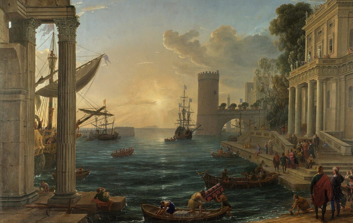 Claude Lorrain The Embarkation of the Queen of Sheba cover artwork for AngelList seed funding