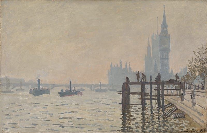 Claude Monet, The Thames below Westminster, cover artwork for Hyperliquid airdrop metrics analysis