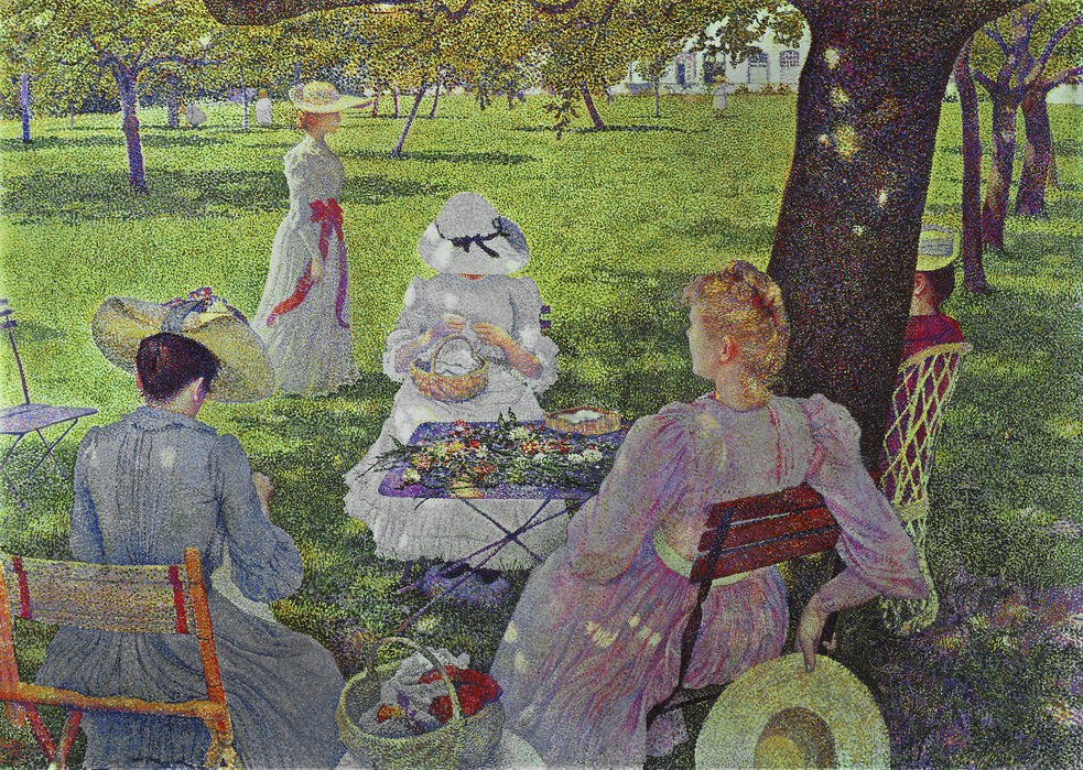 Theo Van Rysselberghe, Family in the Orchard, cover artwork for Why Tokenized Assets Are Reshaping Finance